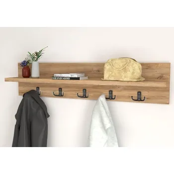 Věšák VerDesign VIRTON nástěnný věšák, borovice