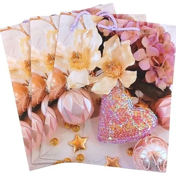 GOBA Vánoční L Růžové Vánoce - balení 3 ks