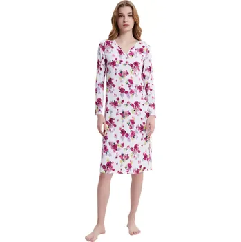 Dámská noční košile Vamp dlouhá noční košile na knoflíček 19034 velikost 3XL