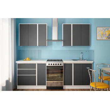 Kuchyňská linka VerDesign MATEO kuchyňská linka 180, antracit-bílá