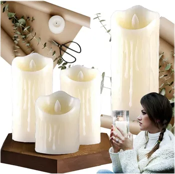 Svíčka LED SVÍČKA NÁPLŇ DO HŘBITOVNÉ SVÍČKY EFEKT PLAMENE SVÍČKA 11CM SADA BATERIÍ