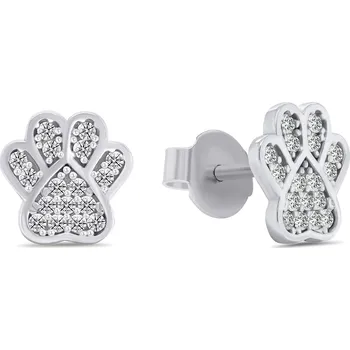 Náušnice Brilio Silver Hravé stříbrné náušnice Tlapky EA507W + 2 měsíce na vrácení zboží