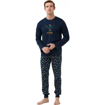 Pánská móda Pánské dlouhé pyžamo do manžety pro rockery 21630 velikost M