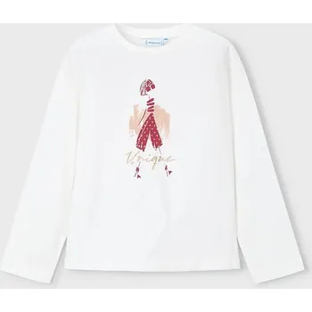 Bavlněné tričko s dlouhým rukávem Mayoral 4010.6J.Mini.9BYA béžová 02X, vel. 92