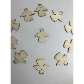 Vánoční dekorace Vánoční Koule dřevěná závěsná Andělíček Vánoční 30 kusů