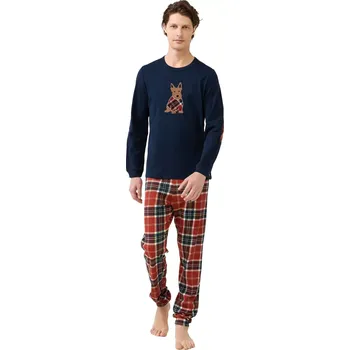 Pánské pyžamo s potiskem skotského teriéra 21514 blue velikost XXL