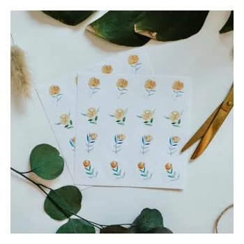 Samolepící etiketa Be Nice Samolepky Pivoňka