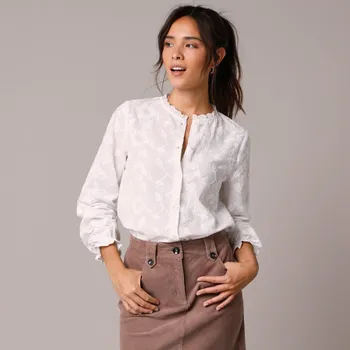 Dámská halenka Blancheporte Halenka s květinovou výšivkou bílá 42