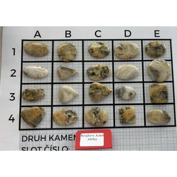 Přírodní kámen Kabošony Krajkový Achát