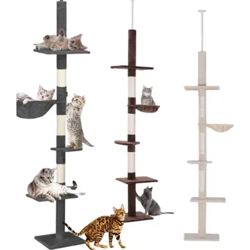 Chovatelství Škrabadlo pro kočky 4 patra, 225–255 cm