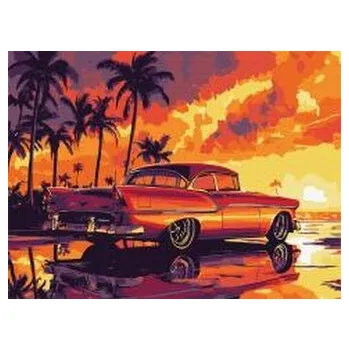 Set školních potřeb Malowanie po numerach - Zachód słońca 30x40xm