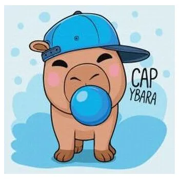 Set školních potřeb Malowanie po numerach - Kapibara i guma balonowa