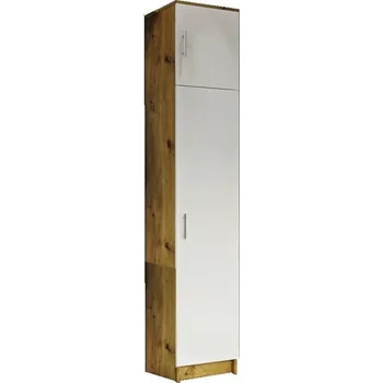 Policová skříň VerDesign MÁŠE úzká skříň, dub Artisan / bílá