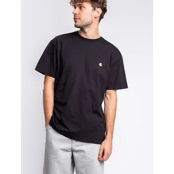 Pánské tričko Carhartt WIP S/S Chase T-Shirt Black / Gold XS