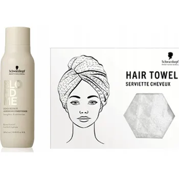 Schwarzkopf BlondMe Bond Repair hydratační kondicionér 300 ml + ručník DÁREK