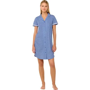 Dámské noční prádlo Pohodlná letní noční košile Vamp s knoflíky 22214 blue irirs velikost XXL