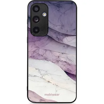 Pouzdro na mobilní telefon Mobiwear Glossy pro Samsung Galaxy A55 5G Bílý a fialový mramor