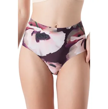 Kalhotky Bezešvé kalhotky Velvet Bloom Simple Maxi fialovohnědé M