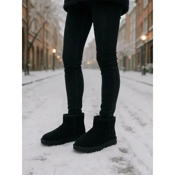 Dámská zimní obuv Sinsay - Zateplené kotníkové boty s vlněnou vložkou - černá - 146FW-99X - 146FW-99X-38