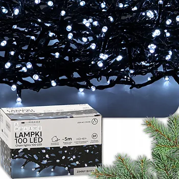 Vánoční dekorace LED VÁNOČNÍ SVĚTÝLKA VENKOVNÍ VNITŘNÍ 100 SVĚTEL 8 FUNKCÍ 3+5 M