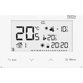 Termostat TECH Controllers EU-293 v3 bílý
