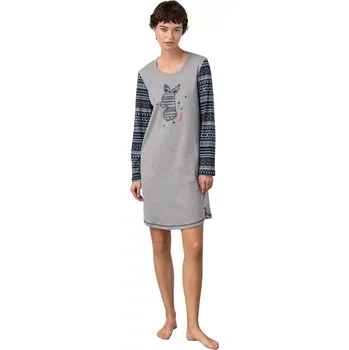 Dámská noční košile Dámská noční košile Vamp 17574 šedá velikost M