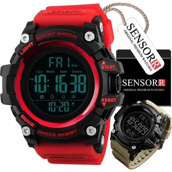 Hodinky Pánské digitální sportovní hodinky Sensorr quartz, vodotěsné do 50 m