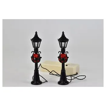 Vánoční dekorace Dekorativní LED lampy černé 12 cm