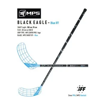 Florbalová hůl MPS BLACK EAGLE Black/Blue Florbalová hůl černá / modrá, Levá (levá ruka dole), 100cm (=110cm)