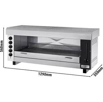 Pec na pizzu G.Gastro Pita trouba / Salamander PRO s 5 topnými tělesy - 1,29 m | Trouba na gratinování | Topinkovač | Pečicí gril | Elektrický | Gastro