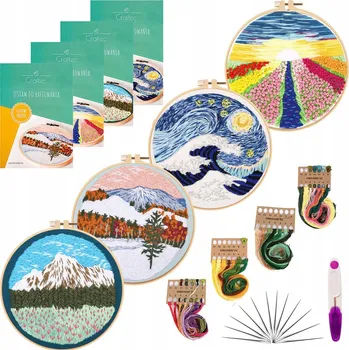 Vyšívací vzor Sada na vyšívání Craftec 4 vyšívací rámy