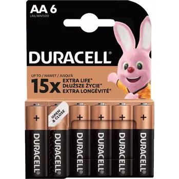 Článková baterie Alkalická baterie Duracell AA (R6) 2 ks