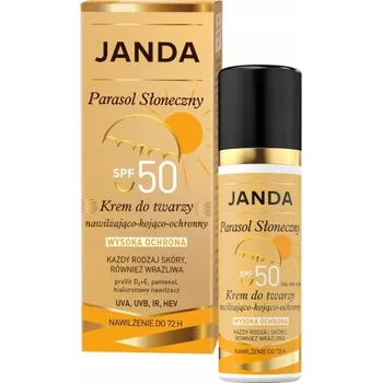 Přípravek na opalování Janda Sluneční krém s SPF50 Janda, hydratační a zklidňující, 50 ml