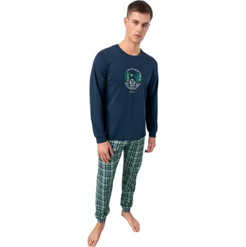 Pánské pyžamo Pánské pyžamo Raylan s dlouhým rukávem Vamp 17661 velikost XL