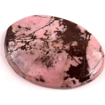 Přírodní kámen Kabošon Černý Rhodonit č.6507 (27x19x4mm)