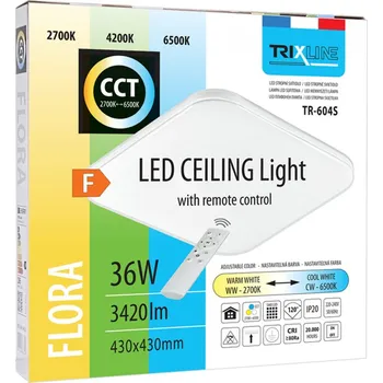 Světlo 3420lm/43cm/36W/2700-6500K LED star efekt, hranaté