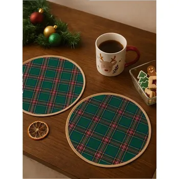 prostírání Sinsay - Sada 2 prostírání - zelená - 576GO-77X - 576GO-77X-ONE