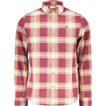 Pánské oblečení Pánská károvaná košile Timberland Timberland krémová | tmavě červená | hořčicová 3428638