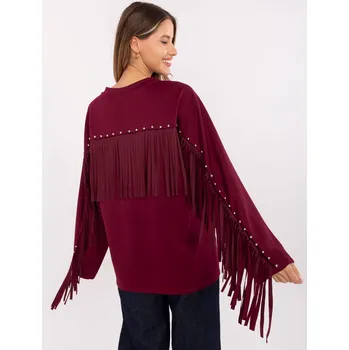 Dámská košile Blouse-IT-BZ-21695.10-burgundy Factory Price tmavě červená 3431669