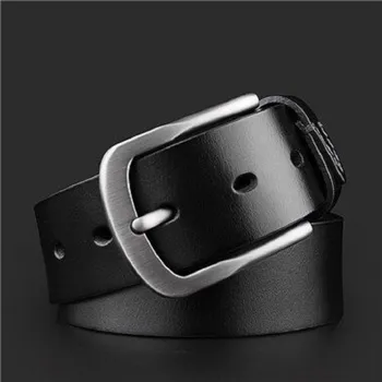 Opasek Pánský kožený pásek L408 černá 120 cm