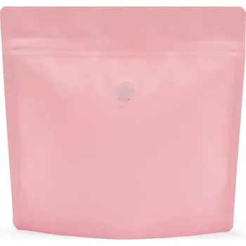 Sáček na potraviny Doypack ZIP | růžový supermat | ventil obsah 250g (200 x 190 + 80 mm)