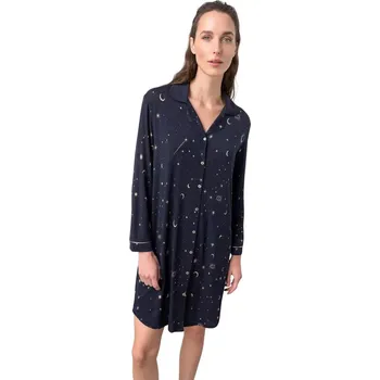 Dámská noční košile Dámská noční košile Vamp 17062 modrý velikost L