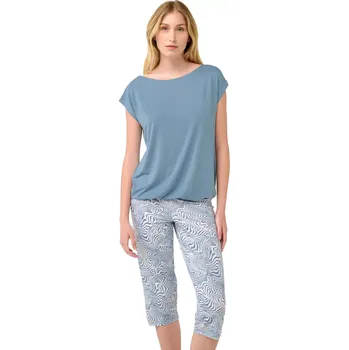 Dámské pyžamo Dámské letní pyžamo Vamp s širokým výstřihem 22015 blue serene velikost XXL