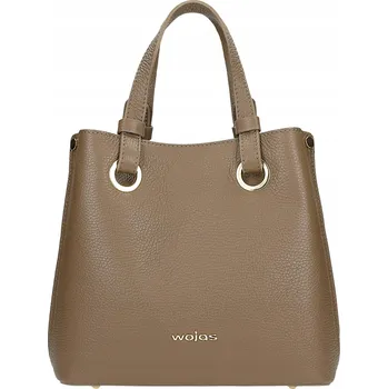 Kabelka Wojas kabelka z pravé lícové kůže béžová