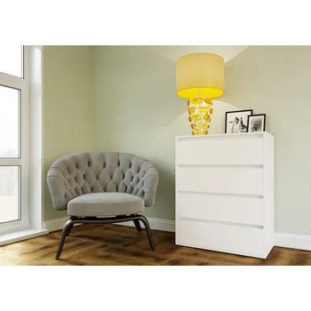 Komoda VerDesign SONIJA 4 zásuvková komoda, bílá