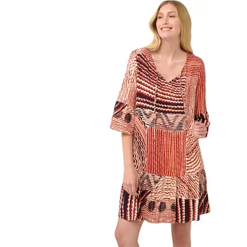 Dámské šaty Letní šaty Vamp z popelínu Minoan 22436 red brick velikost XXL