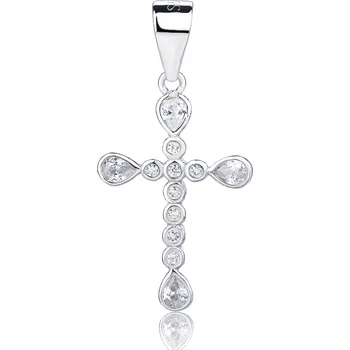 Přívěsek NUBIS® Drobnější stříbrný přívěsek křížek - NB-4598