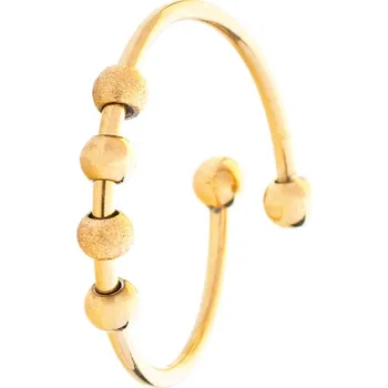 Prsten franco bene Antistresový twist prsten s kuličkami - pozlacený zlatá 56 mm