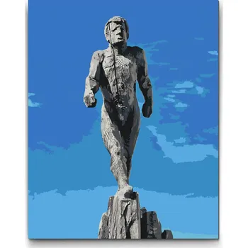 Malování podle čísel - Socha ledového muže, Zugspitze - Německo Velikost: 40x50cm, Rámování: Pouze srolované plátno