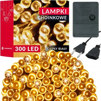 Vánoční dekorace Vánoční osvětlení na stromeček Springos do interiéru 21,5 m, 201 - 300 světýlek